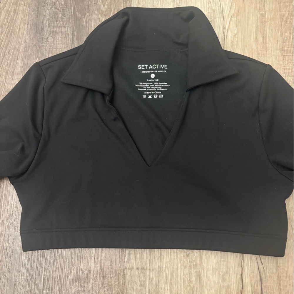 SET Active Long Sleeve Top - BLACK